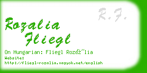 rozalia fliegl business card